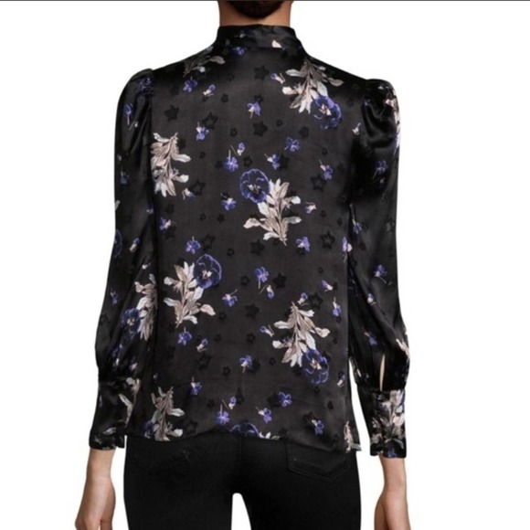 Rebecca Taylor star burnout floral print blouse - Picture 2 of 7